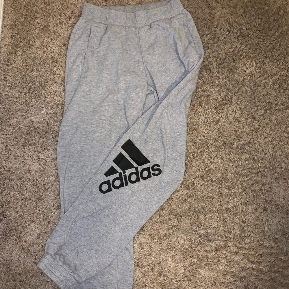 Light grey adidas sweatpants